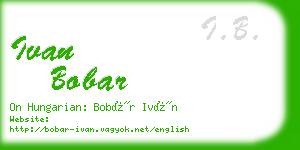 ivan bobar business card